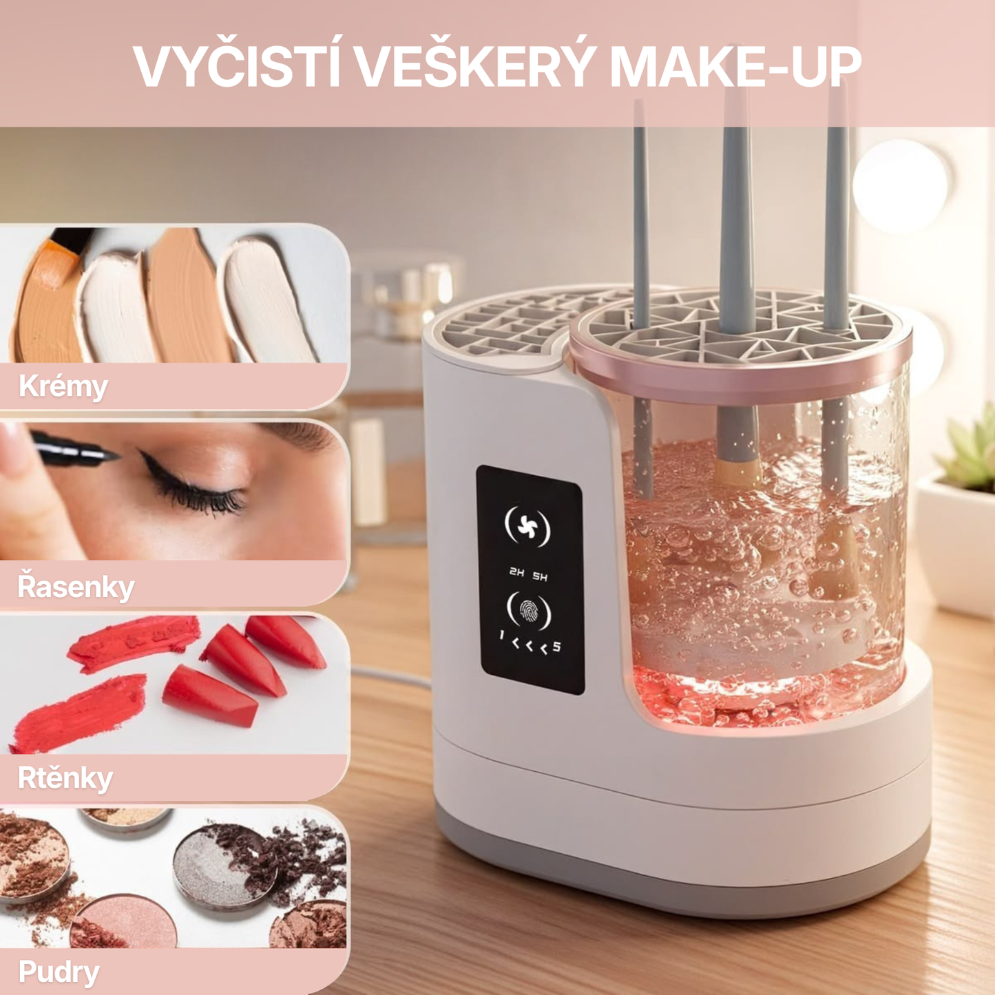 VELLIE čistič kosmetických štětců