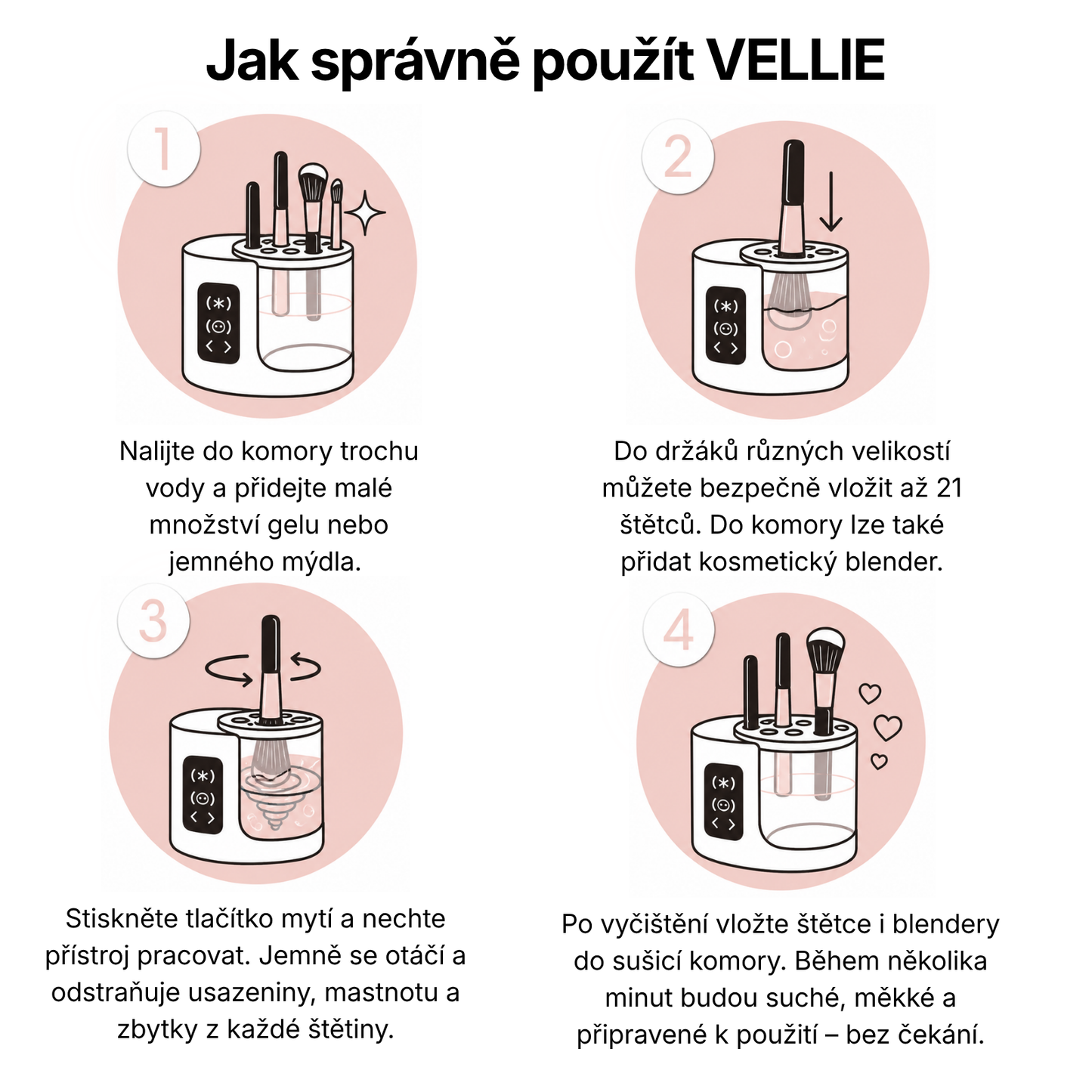VELLIE čistič kosmetických štětců