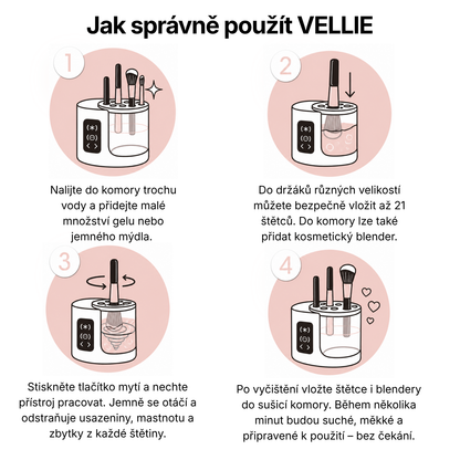 VELLIE čistič kosmetických štětců